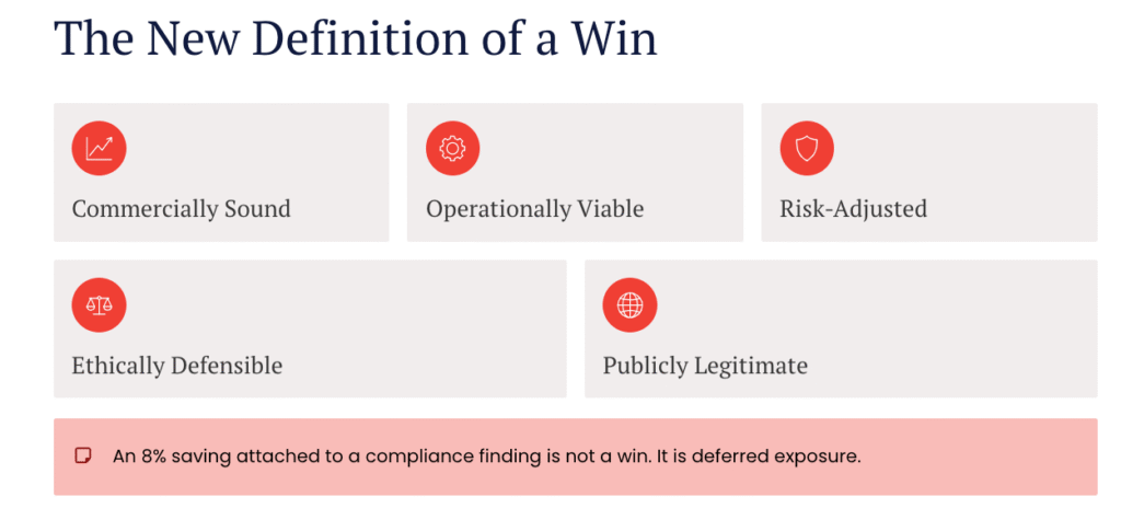 The definition of procurement success